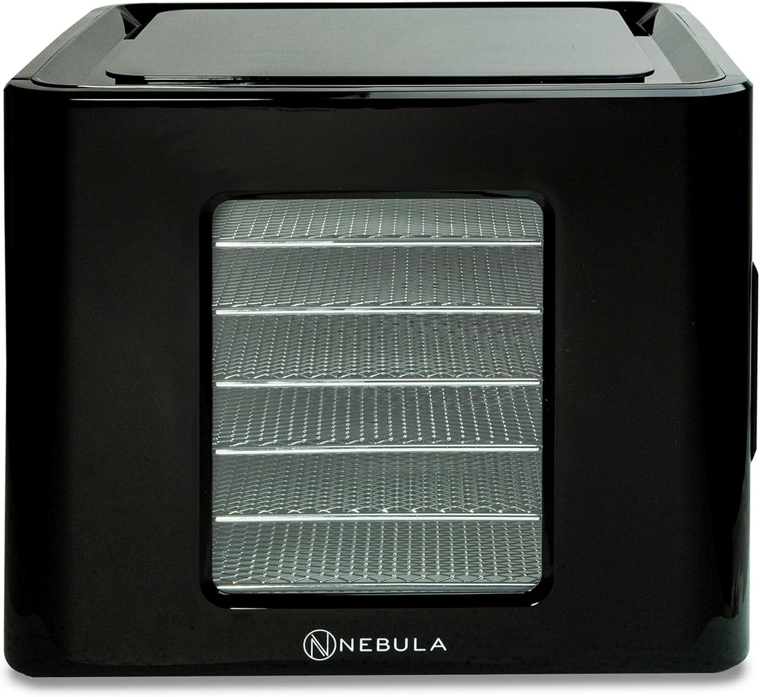 Nebula Lebensmittel Dörrgerät Mit 6 Edelstahlschalen | LED-Touch-Control-Design, Einstellbare Digitale Temperatur 35-70 °C & 48-Stunden-Timer | 400W | Dörrgerät Für Obst, Gemüse, Fleisch Und Mehr