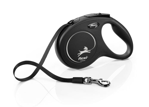 Flexi New Classic Tape Lead 5m — Medium, Black